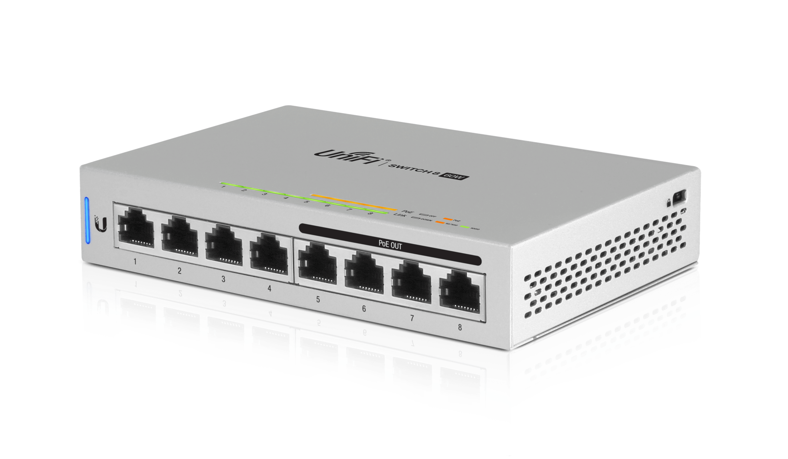 UniFi Switch 8 60W 1 UniFi Switch 8 60W top angle