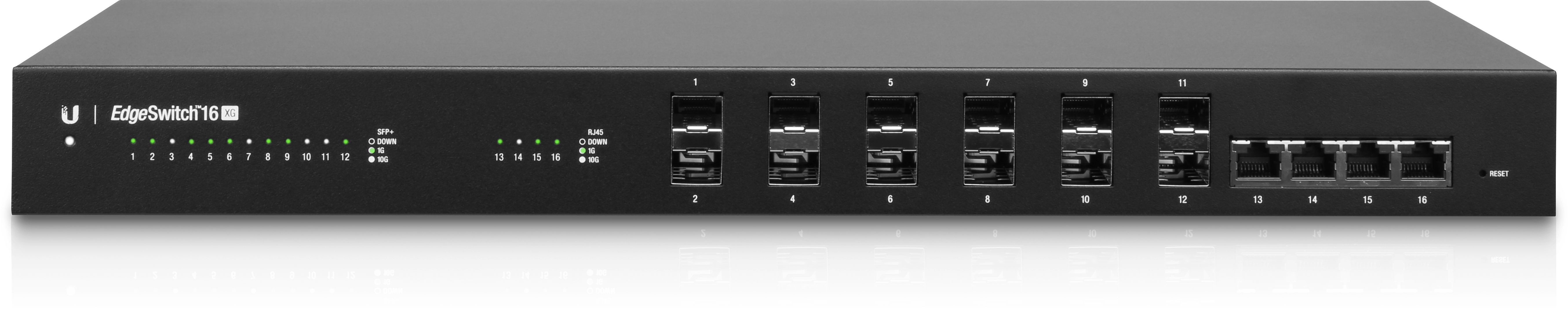 EdgeMax EdgeSwitch 16 XG 2 EdgeMax EdgeSwitch 16 XG front angle