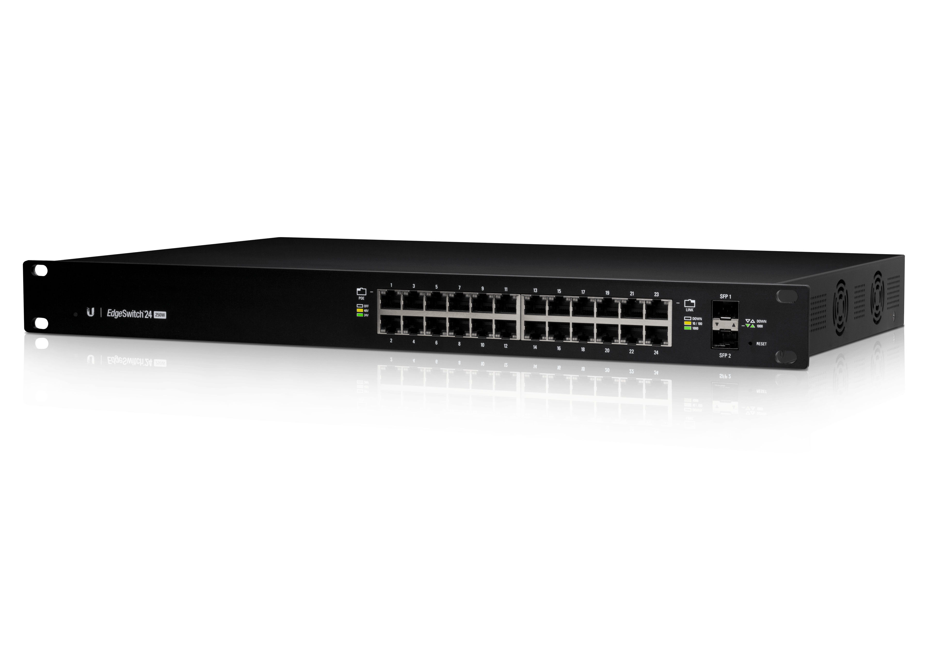 EdgeMax EdgeSwitch 24 250W 2 EdgeMax EdgeSwitch 25 250W left angle