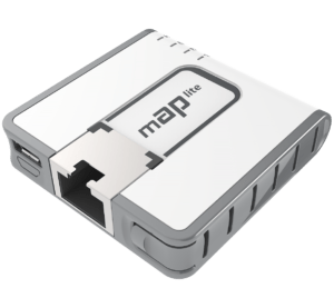 MikroTik mAP lite front left angle