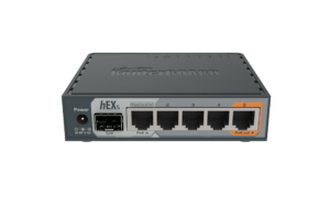 MikroTik hEX S front top angle